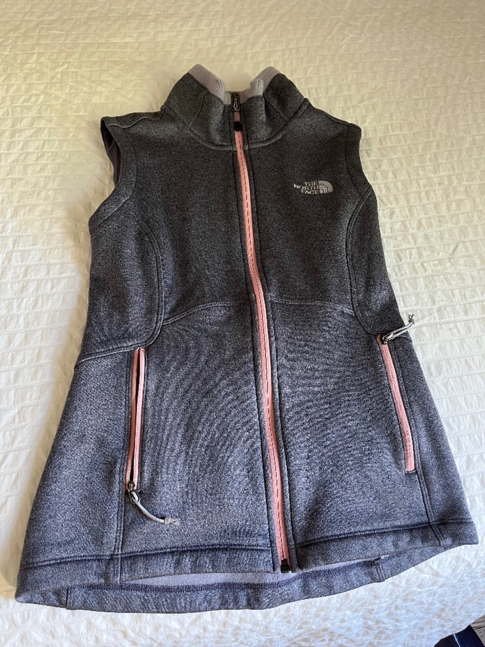 North Face Fleece Zip up XS Women's Pink and Grey